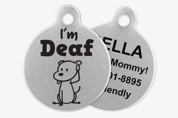 I'm Deaf - Stick Dog Pet Tag I'm Deaf - Stick Dog Pet Tag